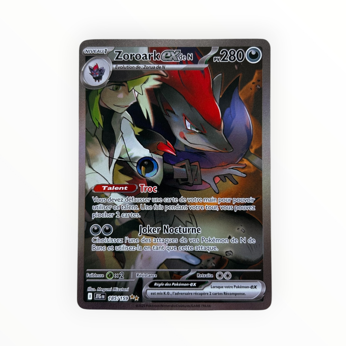 Pokémon - Zoroark ex de N (JTG 185/159) - Aventures Ensemble