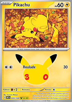 Carte Pokémon - Collection Pikachu 30e Anniversaire FR (N°01 à 30 au choix)