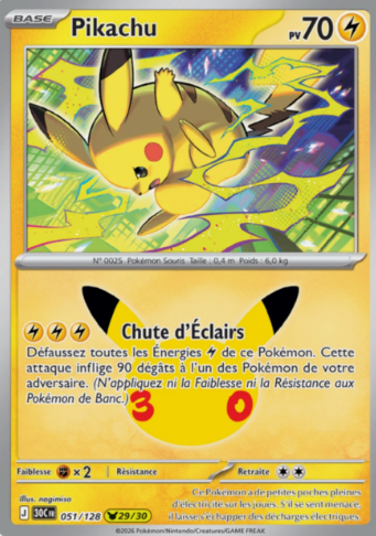 Carte Pokémon - Collection Pikachu 30e Anniversaire FR (N°01 à 30 au choix)