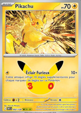 Carte Pokémon - Collection Pikachu 30e Anniversaire FR (N°01 à 30 au choix)