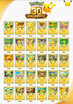 Carte Pokémon - Collection Pikachu 30e Anniversaire FR (N°01 à 30 au choix)